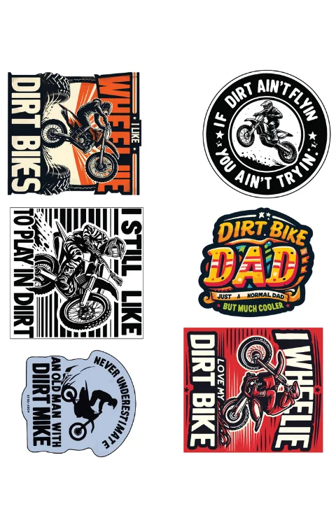 Off Road Bike Packet Sticker | Printed In Premium Gloss Vinyl With FPF(Fade Protection Film), Water Proof, Precut Sticker, Pack Of 1, Size 2.0